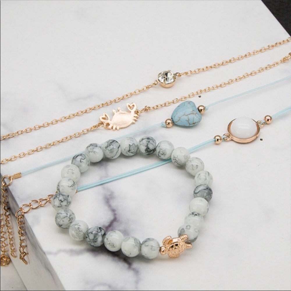 set of 5 stackable bracelets - Picture 5 of 5